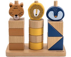 Trixie Stapeltoren - Houten Speelgoed - Stapelstenen voor Kinderen - Puzzel Stapelblokken - Vanaf 1 jaar - Stimuleert Ontwikkeling