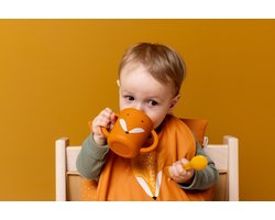 Trixie Tuitbeker - Mr. Fox - Drinkbeker voor Baby - Antilek Beker - Voor baby's vanaf 4 maanden - van Siliconen - Geschikt voor de Vaatwasser