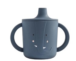 Trixie Tuitbeker - Mrs. Elephant- Drinkbeker voor Baby - Antilek Beker - Voor baby's vanaf 4 maanden - van Siliconen - Geschikt voor de Vaatwasser