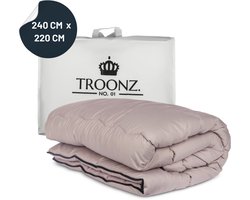 Troonz Dekbed Dreamscape 240 x 220 cm - Tweepersoons Dekbed Zonder Overtrek - Taupe - Zomerdekbed & Winterdekbed - Hoesloos dekbed - Dekbed zonder hoes
