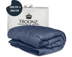 Troonz Dekbed Zonder Overtrek Dreamscape 200 x 200 cm - Navy Blauw - Tweepersoons dekbed - Hoesloos dekbed - Dekbed zonder hoes