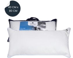 Troonz® Hoofdkussen Portofino - Nekklachten-Hotelervaring-Wasbaar--Verstelbaar-40x80 cm - Wit
