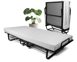 Troonz® Logeerbed Livorno 90x200 cm – Vouwbed met Koudschuim Matras - Opklapbed 1 persoons