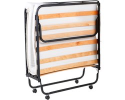 Troonz® Logeerbed Venetia Deluxe - 90x190 - Opklapbed incl. Luxe Matras - Vouwbed - Eenpersoonsbed
