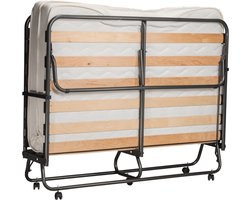 Troonz® Logeerbed Verona 140x200 cm - Logeerbed Extra Breed – Opklapbed 2 persoons - Vouwbed met Matras - Plooibed - Twijfelaar - Met beschermhoes