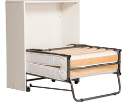 Troonz Matera Opklapbed Bedkast 80x190 cm - Logeerbed Dressoir - Eenpersoonsbed - Opklapbed 1 persoons met ombouw