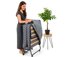 Troonz® Opklapbed One Deluxe 90x200 cm – Vouwbed met Matras - Logeerbed - Met beschermhoes