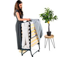 Troonz® Opklapbed One Deluxe 90x200 cm – Vouwbed met Matras - Opklapbed 1 persoons - Logeerbed
