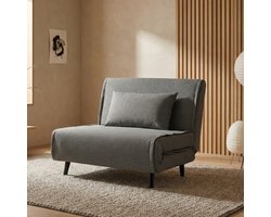 Troonz Slaapstoel Lucca 100x192 – Inklapbare Slaapbank – Zetelbed – Slaapfauteuil 1 Persoon – Tot 120 kg Draagvermogen