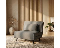 Troonz Slaapstoel Lucca 80x192 – Inklapbare Slaapbank – Zetelbed – Slaapfauteuil 1 Persoon – Tot 120 kg Draagvermogen