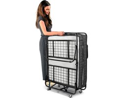 Troonz® Vouwbed Milano Deluxe 80x200 cm – Luxe Eenpersoons Opklapbed Inklapbaar Logeerbed – Opvouwbaar Logeermatras met Luxe Matras – Ruimtebesparend Bed – 30 Dagen Proefslapen