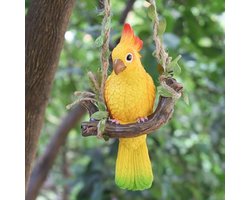 Tropisch Hangend Papegaai Sculptuur voor Tuin en Balkon