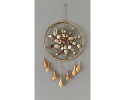 Tropische dromenvanger boho style - unieke decoratie - tuin accessoires - strand decoratie - tropisch interieur - bohemien decoratie -