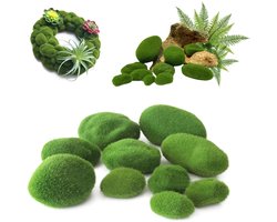 Trsnzul Ball Moss 40 stuks Ball Moss Geconserveerd Kunstmatig Mos Ballen Nep Mos Stenen Groene Mos Ballen Geconserveerd Mos Decoratief Mos Kunstmatig Mos Stenen Mos Ballen Decoratie voor Interieurontwerp