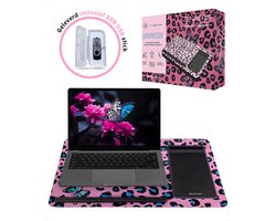 TrueLogic Alpha Laptop standaard - Laptoptafel - Bedtafel - Laptopkussen - Laptopstandaard - Voor laptops t/m 17 inch - Geleverd inclusief 8GB USB stick - Pink Jungle