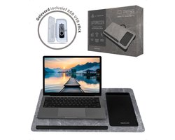 TrueLogic Alpha Laptop standaard - Laptoptafel - Bedtafel - Laptopkussen - Laptopstandaard - Voor laptops t/m 17 inch - Geleverd inclusief 8GB USB stick - Earth Flow