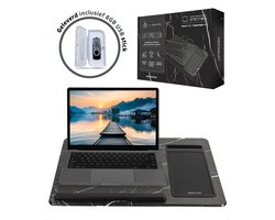TrueLogic Alpha Laptop standaard - Laptoptafel - Bedtafel - Laptopkussen - Laptopstandaard - Voor laptops t/m 17 inch - Geleverd inclusief 8GB USB stick - Ceylon Marble