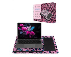TrueLogic Alpha Laptop standaard - Laptoptafel - Bedtafel - Laptopkussen - Laptopstandaard - Voor laptops t/m 17 inch - Pink Jungle