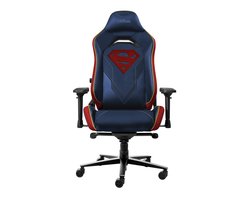 Trust GXT 721SM Ruya Pro Superman Editie - Premium Gaming Stoel - Nekkussen - Verstelbare Rug Ondersteuning - Hoogte Verstelbaar - Rug- & Armleuningen Verstelbaar - Superman Blauw