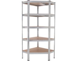 TRUTZHOLM - Hoekrek 180x75x30 cm - Zwaar Gebruik - Insteekrek - Opbergrek - Kelderrek - Metalen Rek - Garagerek - 875 kg