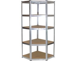 TRUTZHOLM - Hoekrek 180x75x40 cm - Zwaar Gebruik - Insteekrek - Opbergrek - Kelderrek - Metalen Rek - Garagerek - 875 kg