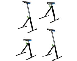 TRUTZHOLM - Rolbok - Set van 4 - 90 kg - In hoogte verstelbaar 67-109 cm - Inklapbaar - Snelsluiting - Werkplaats - Staal
