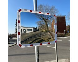 TRUTZHOLM Verkeersspiegel Hoekig 60x80cm - Heavy Duty Veiligheidsspiegel Groothoek - Buiten Uitrit Spiegel Wandmontage