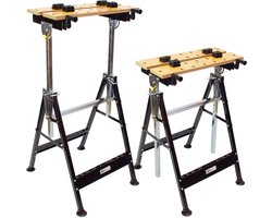 TRUTZHOLM - Werkbanken Inklapbaar & Verstelbaar - Max. 100 kg per Stuk - Klemtafels - Mobiele Werktafel Set - 2 Stuks Voordeel