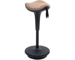 TRUUSK Ergonomische Bureaustoel met Draaifunctie - In Hoogte Verstelbaar - 360° Draaibaar - Voor Kantoor en Studeerkamer - Bruin
