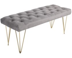 TRUUSK Gestoffeerde Bank Met Fluwelen Look - Pianobank - Schoenenbank - Bedbank - Voor Slaapkamers, Woonkamers, Gangen -