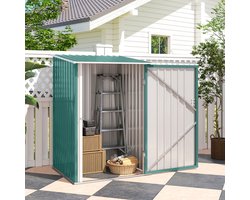 TRUVIX Metalen Tuinhuis 100x103x160 cm - Groen - Opbergruimte, Afsluitbaar, Dakconstructie - Metaal