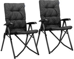 TRVLMORE Campingstoelen Luxe - Opvouwbaar - 2-Pack - 150KG Draagvermogen - Incl. Draagtas - Klapstoel - Kampeerstoel - Vouwstoel - Zwart