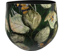 TS Collection - Bloempot Bee green - 28x25 - Metaal & Epoxy - Exclusieve woonitems voor binnen - Handgemaakt - Unieke print - Designed by Lammie