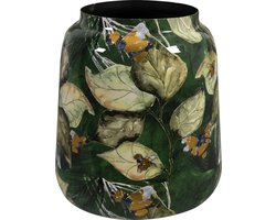 TS Collection - Bloempot hoog Bee green - 21x24 - Metaal & Epoxy - Exclusieve woonitems voor binnen - Handgemaakt - Unieke print - Designed by Lammie
