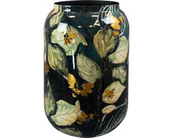 TS Collection - Bloempot hoog Bee green - 46x62 - Metaal & Epoxy - Exclusieve woonitems voor binnen - Handgemaakt - Unieke print - Designed by Lammie