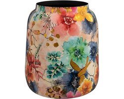 TS Collection - Bloempot hoog Sparkle spring - 21x24 - Metaal & Epoxy - Exclusieve woonitems voor binnen - Handgemaakt - Unieke print - Designed by Lammie