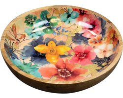 TS Collection - Bowl Sparkle spring - 31x7 - Metaal & Epoxy - Exclusieve woonitems voor binnen - Handgemaakt - Unieke print - Designed by Lammie