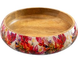 TS Collection - Bowl Sweet magnolia - 31x8 - Metaal & Epoxy - Exclusieve woonitems voor binnen - Handgemaakt - Unieke print - Designed by Lammie
