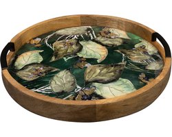 TS Collection - Dienblad Bee green - 35x4 - Metaal & Epoxy - Exclusieve woonitems voor binnen - Handgemaakt - Unieke print - Designed by Lammie