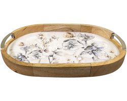 TS Collection - Dienblad Moonlight meadow - 40x26x4 - Metaal & Epoxy - Exclusieve woonitems voor binnen - Handgemaakt - Unieke print - Designed by Lammie