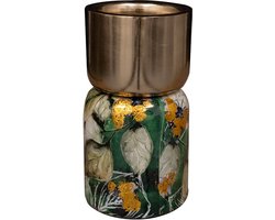 TS Collection - Kaarsenhouder Bee green - 4x11 - Metaal & Epoxy - Exclusieve woonitems voor binnen - Handgemaakt - Unieke print - Designed by Lammie