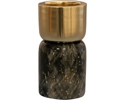 TS Collection - Kaarsenhouder Shadow gold - 4x11 - Metaal & Epoxy - Exclusieve woonitems voor binnen - Handgemaakt - Unieke print - Designed by Lammie