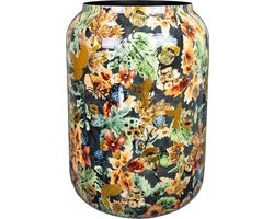 TS Collection - Vaas Berry blue - 46x62 - Metaal & Epoxy - Exclusieve woonitems voor binnen - Handgemaakt - Unieke print - Designed by Lammie