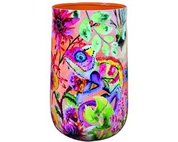 TS Collection - Vaas Designed by Lammie - Tropical twist - 16x26 - Metaal & Epoxy - Exclusieve woonitems voor binnen - Handgemaakt - Unieke print - Designed by Lammie