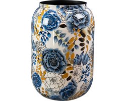 TS Collection - Vaas Dutch blue - 46x62 - Metaal & Epoxy - Exclusieve woonitems voor binnen - Handgemaakt - Unieke print - Designed by Lammie