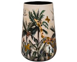 TS Collection - Vaas Safari dream - 13x20 - Metaal & Epoxy - Exclusieve woonitems voor binnen - Handgemaakt - Unieke print - Designed by Lammie