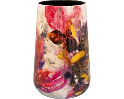 TS Collection - Vaas Sweet magnolia - 13x20 - Metaal & Epoxy - Exclusieve woonitems voor binnen - Handgemaakt - Unieke print - Designed by Lammie