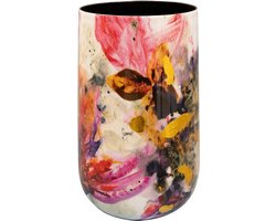 TS Collection - Vaas Sweet magnolia - 16x26 - Metaal & Epoxy - Exclusieve woonitems voor binnen - Handgemaakt - Unieke print - Designed by Lammie