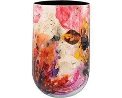 TS Collection - Vaas Sweet magnolia - 20x29 - Metaal & Epoxy - Exclusieve woonitems voor binnen - Handgemaakt - Unieke print - Designed by Lammie