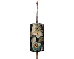 TS Collection - Windgong Designed by Lammie - Bee green - 10x23 - Metaal & Epoxy - Exclusieve woonitems voor binnen - Handgemaakt - Unieke print - Designed by Lammie